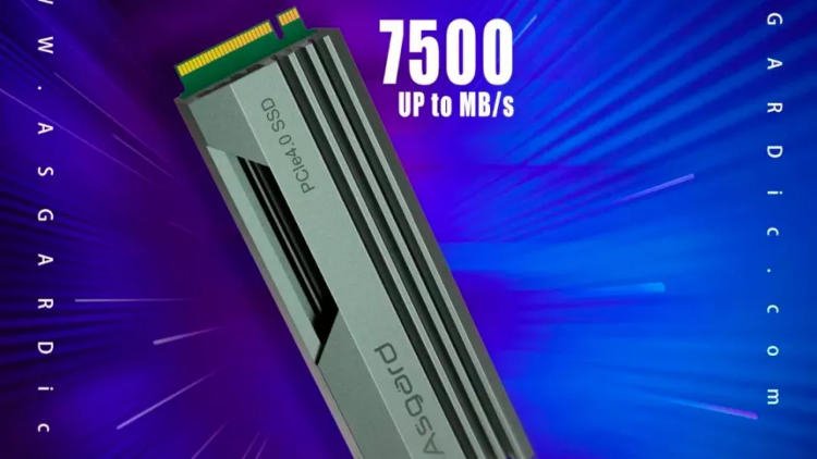 Китайский SSD-накопитель Asgard AN4 под PCIe 4.0 разогнался до 7500 Мбайт/с